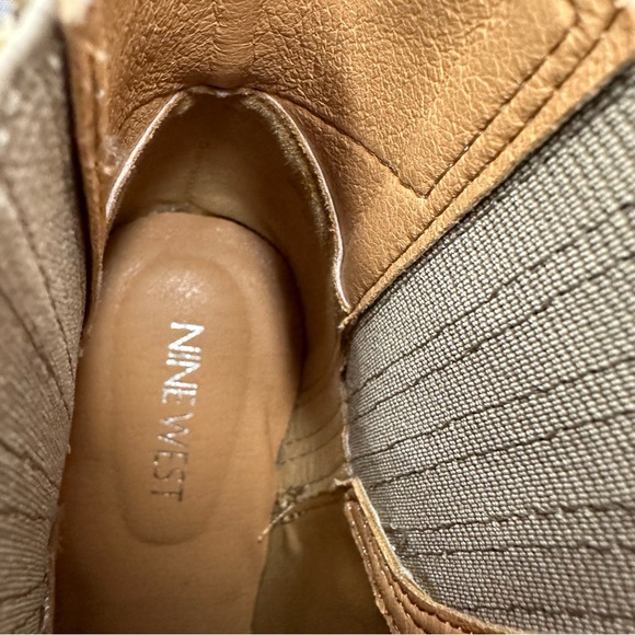 New Nine West Women's Orleeh Tan Suede Leather Block Heel Ankle Bootie Size 8.5 - Picture 6 of 12